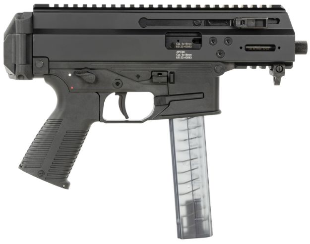 Picture of B&T Firearms Apc9k Pro Pro 9Mm Luger 30+1 4.30", Black, Polymer Grip, M-Lok Handgaurd With Pic Rail Slots, Ambi Controls 