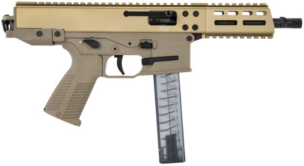Picture of B&T Firearms Ghm9 9Mm Luger 30+1 6.90" Coyote Tan, Collapsible Stock, Polymer Grip, Ambi Controls (Oem Mag) 