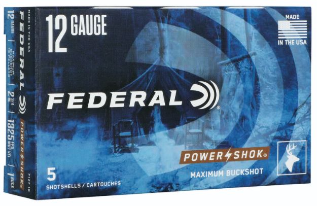Picture of Federal Power-Shok Max Buck 12 Gauge 2.75" 16 Pellets 1 Buck Shot 5 Bx/50 Cs 