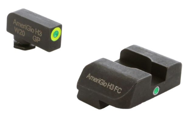 Picture of Ameriglo I-Dot Sight Set For Glock Black | Green Tritium With Lumigreen Outline Front Sight Green Tritium I-Dot Rear Sight 