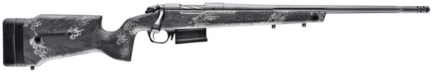 Picture of Bergara Rifles B-14 Crest 6.5 Prc 3+1 20" Fluted, Sniper Gray Cerakote Barrel/Rec, Monte Carlo Carbon Fiber With Black & Gray Splatter, Omni Muzzle Brake 