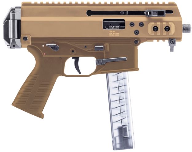 Picture of B&T Firearms Bt36045ct Apc9k Pro 9Mm Luger 30+1 4.30", Coyote Tan, Polymer Grip, M-Lok Handgaurd With Pic Rail Slots, Ambi Controls 
